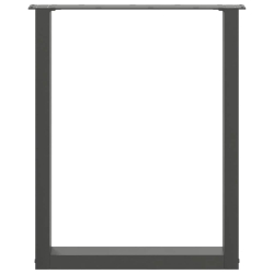 Nogi do stolika kawowego, 2 szt., antracyt, 70x(72-73) cm, stal