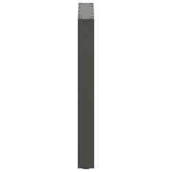 Nogi do stolika kawowego, 3 szt., antracyt, 70x(72-73) cm, stal
