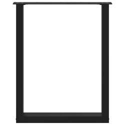 Nogi do stolika kawowego, 3 szt., czarne, 70x(72-73) cm, stal