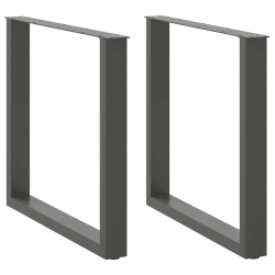 Nogi do stolika kawowego, 2 szt., antracyt, 80x(72-73) cm, stal