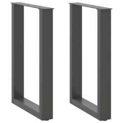 Nogi do stolika kawowego, 2 szt., antracyt, 50x(72-73) cm, stal