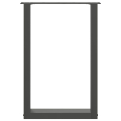 Nogi do stolika kawowego, 2 szt., antracyt, 50x(72-73) cm, stal