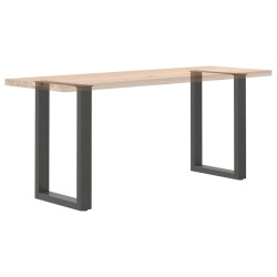 Nogi do stolika kawowego, 2 szt., antracyt, 50x(72-73) cm, stal