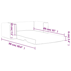 2-os. sofa dla dzieci, rozkładana, kremowa, miękki plusz