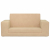 2-os. sofa dla dzieci, rozkładana, kremowa, miękki plusz