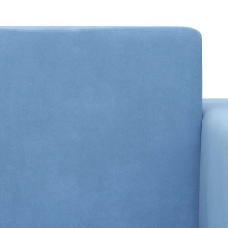 2-os. sofa dla dzieci, rozkładana, niebieska, miękki plusz