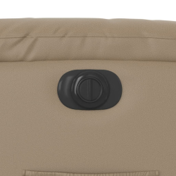 Elektryczny fotel rozkładany, cappuccino, obity sztuczną skórą