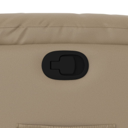 Podnoszony fotel rozkładany, cappuccino, obity sztuczną skórą