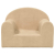 Sofa dziecięca, kremowa, miękki plusz