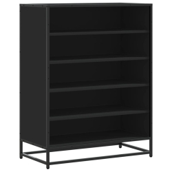 Szafka na buty, czarna, 75x38x97,5 cm