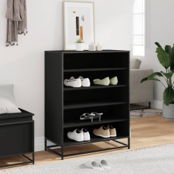 Szafka na buty, czarna, 75x38x97,5 cm