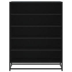 Szafka na buty, czarna, 75x38x97,5 cm