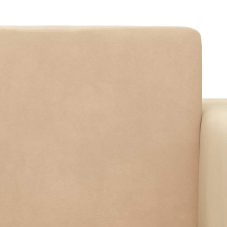 2-os. sofa dla dzieci, rozkładana, kremowa, miękki plusz