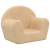 Sofa dziecięca, kremowa, miękki plusz