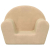 Sofa dziecięca, kremowa, miękki plusz
