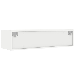 Szafka pod TV z oświetleniem LED, biała, 100x35,5x25 cm