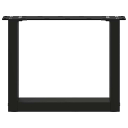 Nogi do stolika kawowego, 2 szt., czarne, 40x(30-31) cm, stal