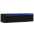 Szafka pod TV z oświetleniem LED, czarna, 100x35,5x25 cm