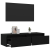 Szafka pod TV z oświetleniem LED, czarna, 100x35,5x25 cm