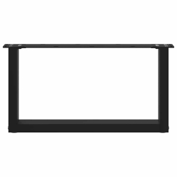 Nogi do stolika kawowego, 2 szt., czarne, 70x(30-31) cm, stal