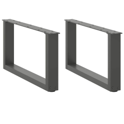 Nogi do stolika kawowego, 2 szt., antracyt, 70x(30-31) cm, stal