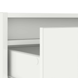 Szafka pod TV z oświetleniem LED, biała, 75x35,5x25 cm