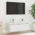 Szafka pod TV z oświetleniem LED, biała, 75x35,5x25 cm