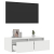 Szafka pod TV z oświetleniem LED, biała, 75x35,5x25 cm