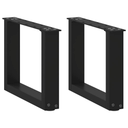 Nogi do stolika kawowego, 2 szt., czarne, 30x(30-31) cm, stal
