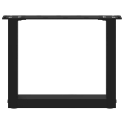 Nogi do stolika kawowego, 2 szt., czarne, 30x(30-31) cm, stal