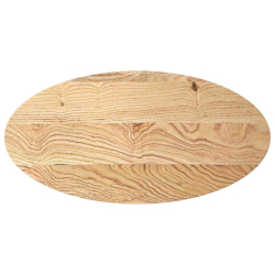 Blat do stołu, 100x50x2 cm, lite drewno dębowe, owalny
