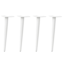 Nogi do stolika kawowego, 4 szt., biale, 42-43 cm, stal