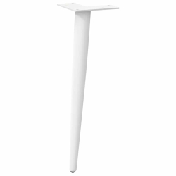 Nogi do stolika kawowego, 4 szt., biale, 42-43 cm, stal