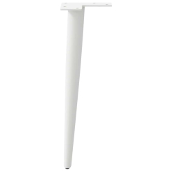 Nogi do stolika kawowego, 4 szt., biale, 42-43 cm, stal