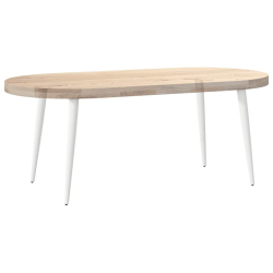 Nogi do stolika kawowego, 4 szt., biale, 42-43 cm, stal
