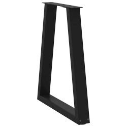 Nogi do stolika kawowego, 2 szt., czarne, 60x(72-73) cm, stal