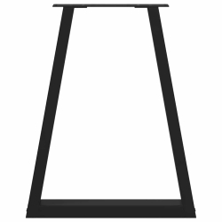 Nogi do stolika kawowego, 2 szt., czarne, 60x(72-73) cm, stal