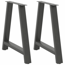 Nogi do stolika kawowego, 2 szt., antracyt, 70x(72-73) cm, stal