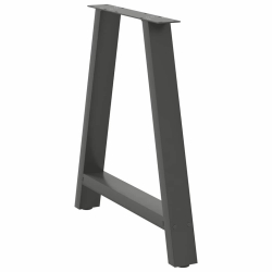 Nogi do stolika kawowego, 2 szt., antracyt, 70x(72-73) cm, stal