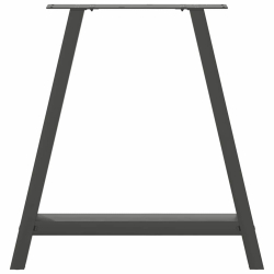 Nogi do stolika kawowego, 2 szt., antracyt, 70x(72-73) cm, stal