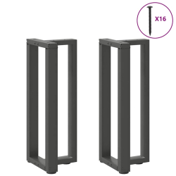 Nogi do stołu konsolowego, 2 pcs., antracyt, 38x25x(72-73) cm