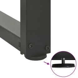 Nogi do stołu konsolowego, 2 pcs., antracyt, 38x25x(72-73) cm