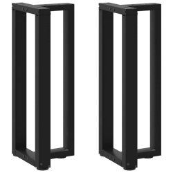 Nogi do stołu konsolowego, 2 pcs., czarne, 38x25x(72-73) cm