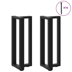 Nogi do stołu konsolowego, 2 pcs., czarne, 38x25x(72-73) cm