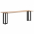 Nogi do stołu konsolowego, 2 pcs., czarne, 38x25x(72-73) cm