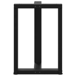 Nogi do stołu jadalnego, 2 pcs., czarne, 60x35x(72-73) cm, stal