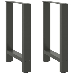 Nogi do stolika kawowego, antracyt, 2 szt., 50x(72-73) cm, stal