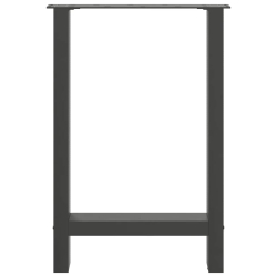 Nogi do stolika kawowego, antracyt, 2 szt., 50x(72-73) cm, stal