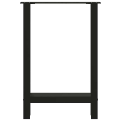 Nogi do stolika kawowego, czarne, 2 szt., 50x(72-73) cm, stal