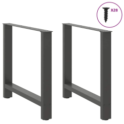 Nogi do stolika kawowego, antracyt, 2 szt., 80x(72-73) cm, stal